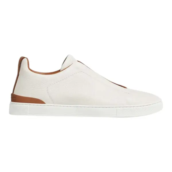 ZEGNA SNEAKERS OFF WHITE DEERSKIN TRIPLE STITCH™ image 0