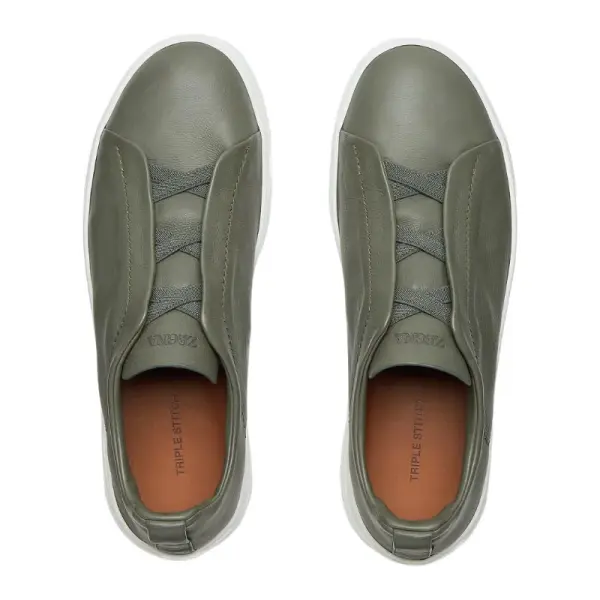 Zegna Triple Stitch Suede Sneakers image 1