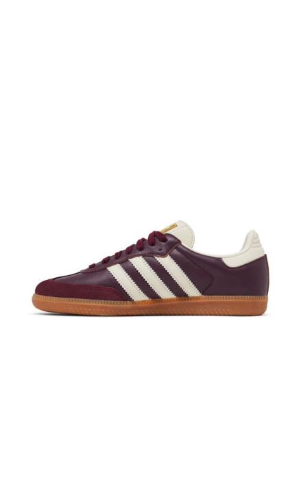 Adidas Samba OG Maroon Gold Metallic image 1