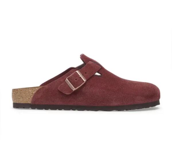 Birkenstock Boston Burgundy - Suede Leather Zinfandel image 0