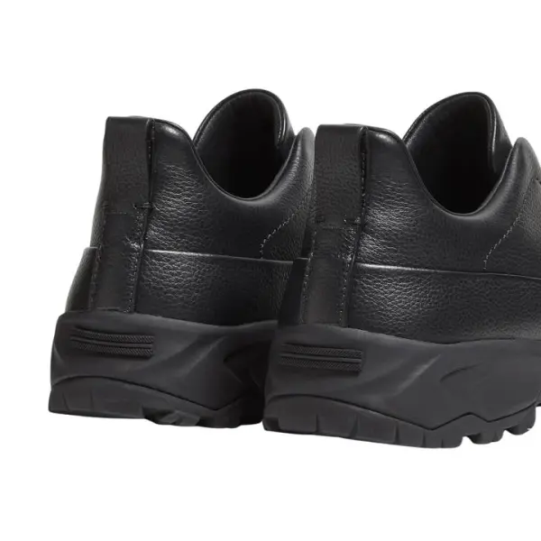Zegna - Triple Stitch Monte Grained Calf Leather Black Slip On Sneakers image 2