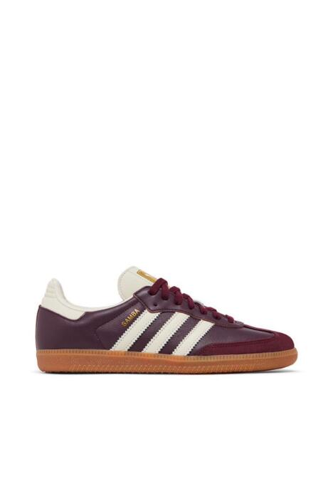 Adidas Samba OG Maroon Gold Metallic image 0