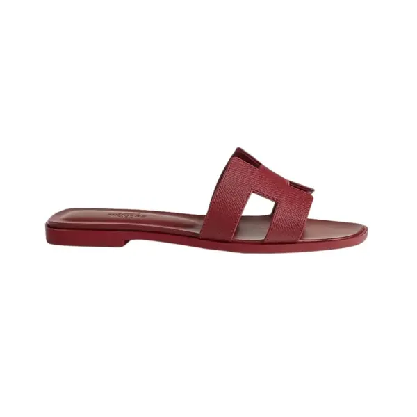 Hermes Oran Sandal Rouge H Leather image 0