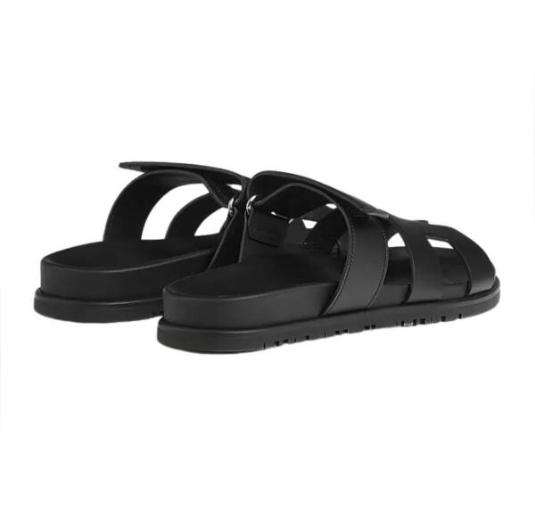 Hermès  Chypre Sandal - Noir Calfskin Leather image 1