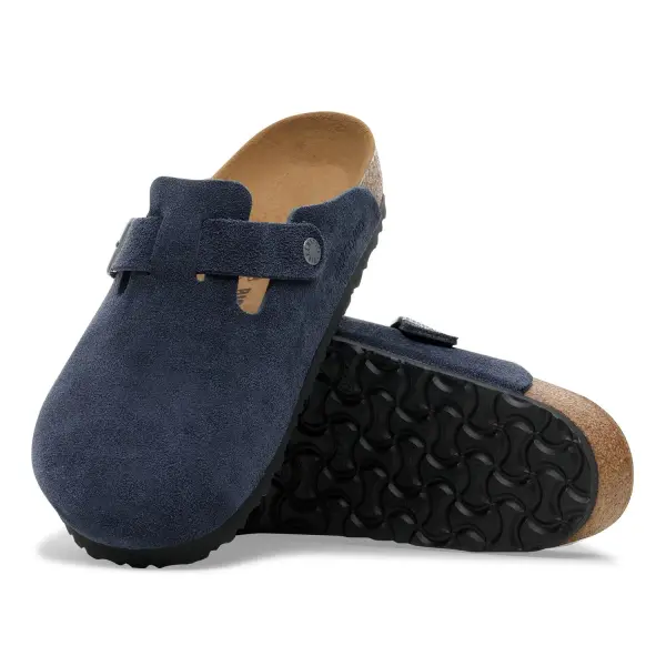 Birkenstock Boston Suede Leather "New Navy" image 2