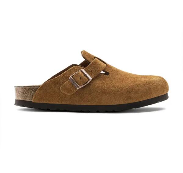 Birkenstock Boston Soft Footbed - Suede Mink image 0