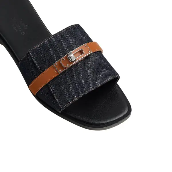 Hermès Giulia sandal 'Bleu Brut / Naturel' image 2