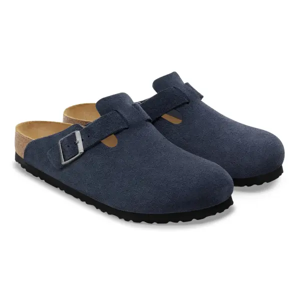 Birkenstock Boston Suede Leather "New Navy" image 3