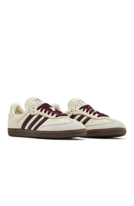 Adidas Samba OG Wonder White Maroon image 2