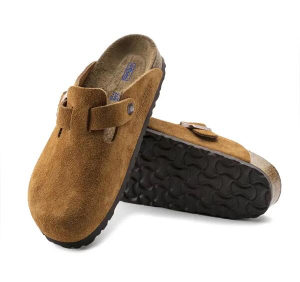 Birkenstock Boston Soft Footbed - Suede Mink image 3