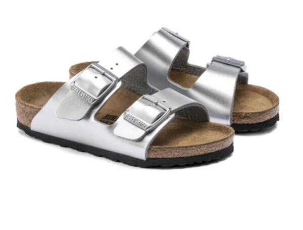 BIRKENSTOCK ARIZONA BIRKO-FLOR - ELECTRIC METALLIC SILVER image 1