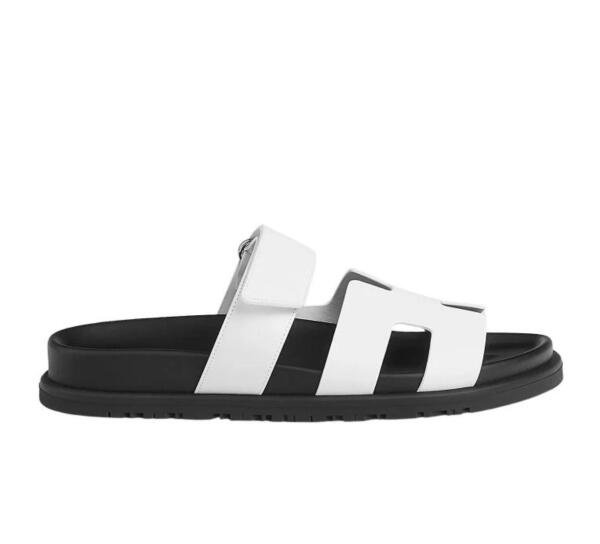 Hermès  Chypre Sandals - White Palladium Hardware image 0