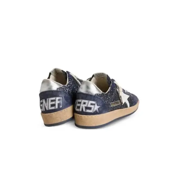 Golden Goose Ball Star in Blue with leather star and metallic leather heel tab  image 3
