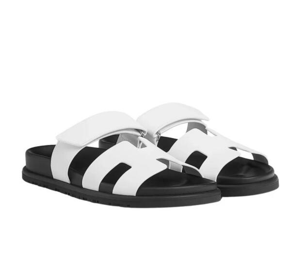 Hermès  Chypre Sandals - White Palladium Hardware image 1