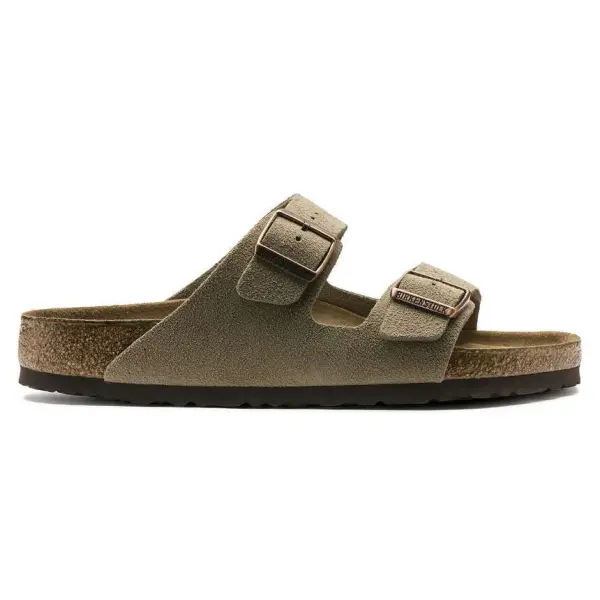 Birkenstock Arizona Soft Footbed Suede Leather in Color Taupe image 0
