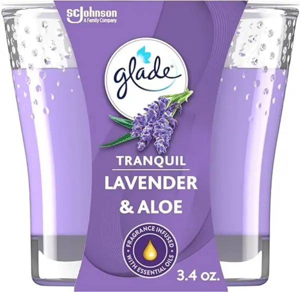 غليد شمعة معطرة برائحة اللافندر المريح والصبار، 96 غرام image 0