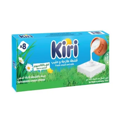جبنة كريمية قابلة للدهن كيري (8 قطع) 144 جم image 0