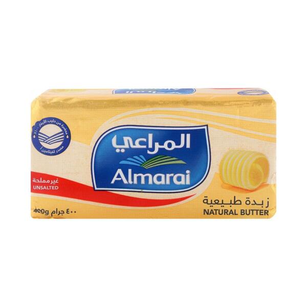 المراعي زبدة طبيعية غير مملحة، 400 غرام image 0