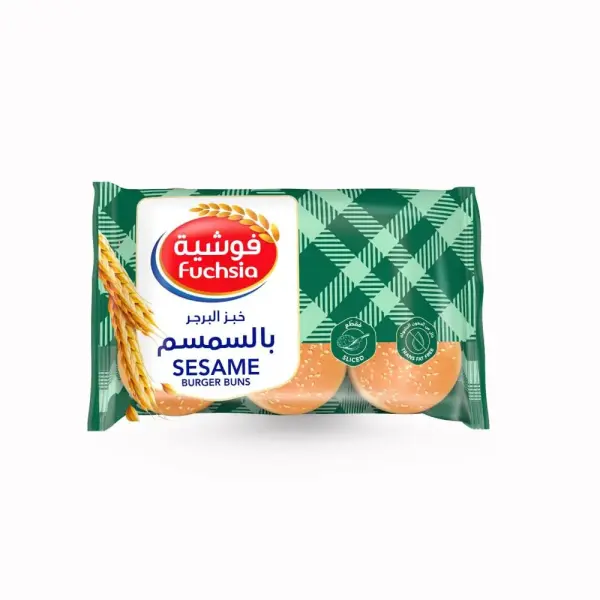 خبز برجر بالسمسم الفوشيا 410 غرام image 0