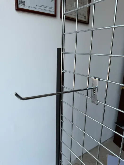 هوك (زند جرافة ) تعليق معدني كروم فردي لشبك العرض (Gridwall Hook) image 2