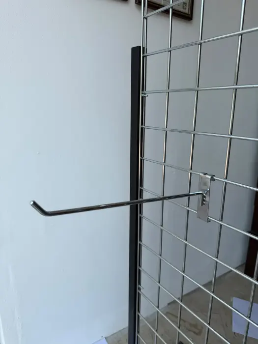 هوك (زند جرافة ) تعليق معدني كروم فردي لشبك العرض (Gridwall Hook) image 3
