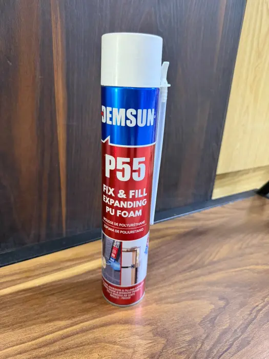  فوم بولي يوريثان تركي للتعبئة والتثبيت DEMSUN P55 (سعة 750 مل) – عازل ممتاز للفراغات والأبواب image 0