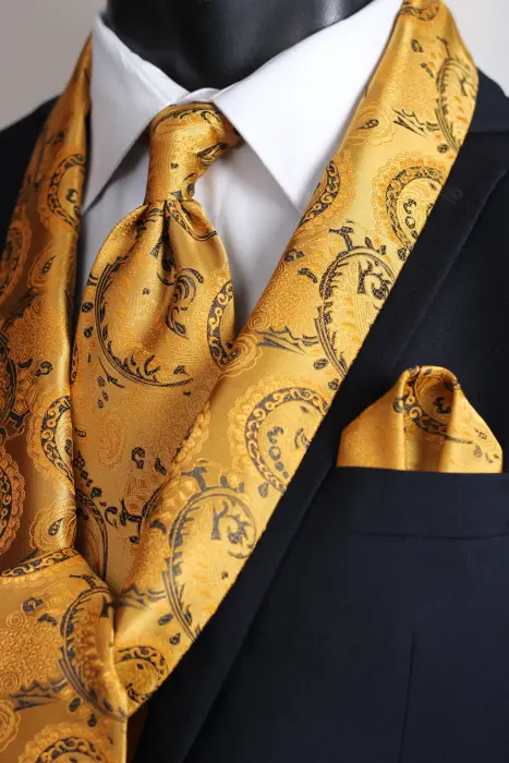 Paisley Scarf And jacquard tie with hanky image 0