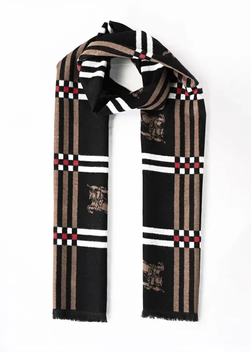 Reversible  Wool Scarf – Black image 1