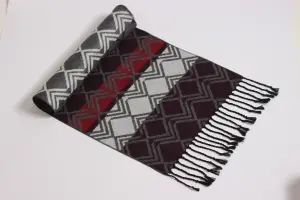 Reversible Classic Scarf - Grey & Maroon image 2