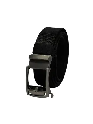 Classic Outdoor Nylon Belt (Black)  – Automatic Buckle – Cut to Fit 135 cm image 0