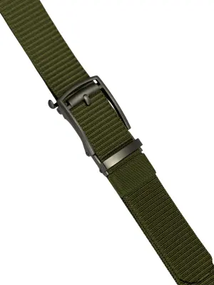 Classic Outdoor Nylon Belt (Olive)  – Automatic Buckle – Cut to Fit 135 cm image 1