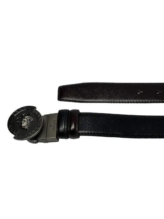 Classic Reversible Polished Leather Belt (Black & Brown) image 3