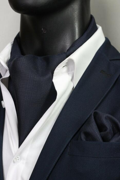 Navy Ascot Plain with Hanky image 0