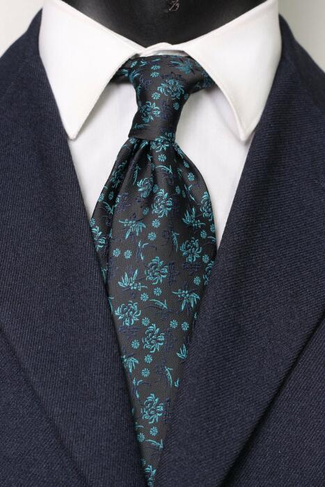 Floralf Jaquard Neck Tie - Medium 7 cm image 0