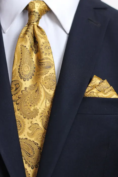 Paisley Scarf And jacquard tie with hanky image 1