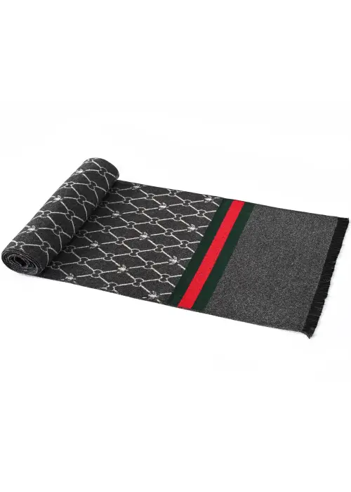 Reversible  Wool Scarf – Grey image 2