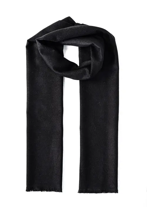 Reversible  Wool Scarf – Black image 1