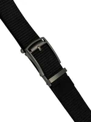 Classic Outdoor Nylon Belt (Black)  – Automatic Buckle – Cut to Fit 135 cm image 1