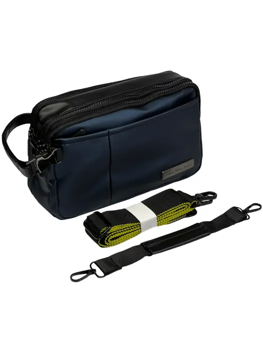 Classic men's handbag with a crossbody strap image 1