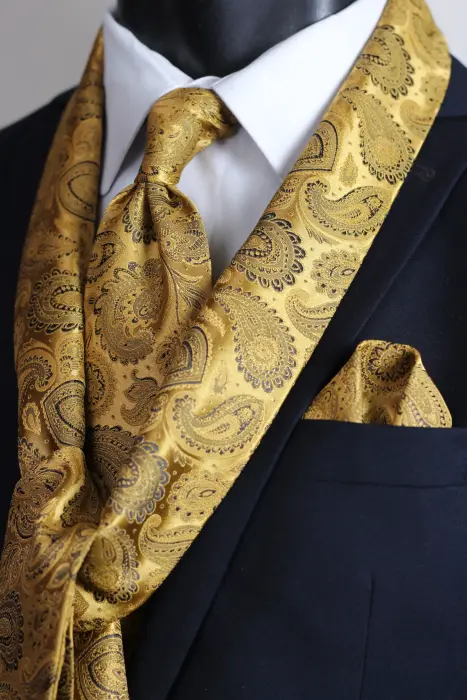 Paisley Scarf And jacquard tie with hanky image 0