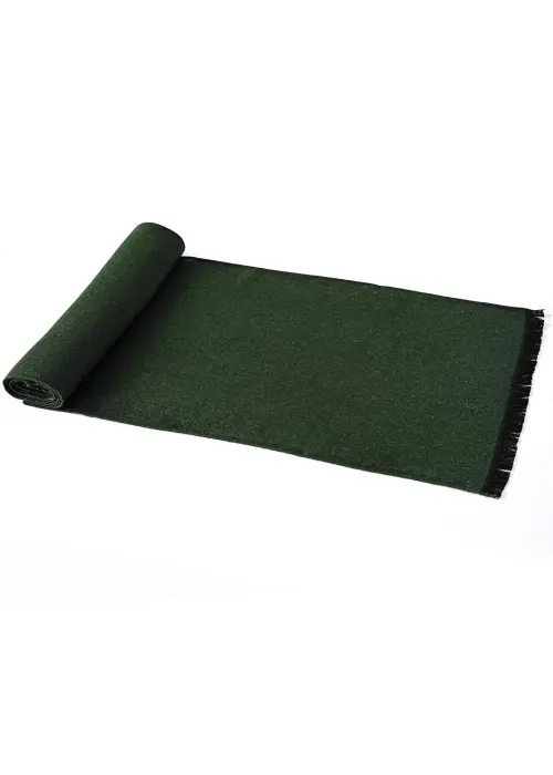 Reversible Wool Scarf – Green & Beige image 3