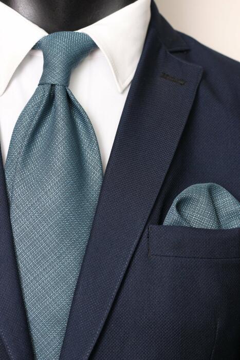 Plain Tencel Neck Tie With Hanky image 0