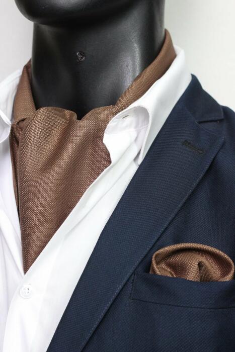 Beige Ascot Plain with Hanky image 0