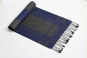 Reversible Classic Scarf - navy & Grey image 2