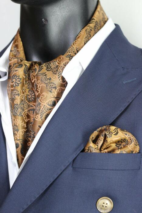 Brown Ascot Paisley with Hanky image 0