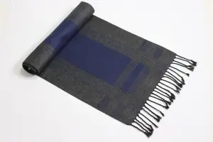 Reversible Classic Scarf - navy & Grey image 3