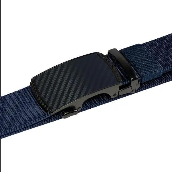 Classic Outdoor Nylon Belt (Blue)  – Automatic Buckle – Cut to Fit 135 cm image 3