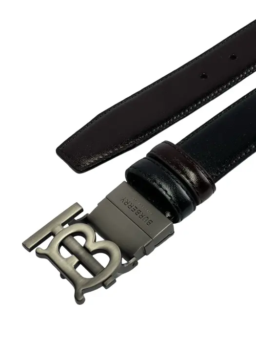Classic Reversible Polished Leather Belt (Black & Brown) image 2