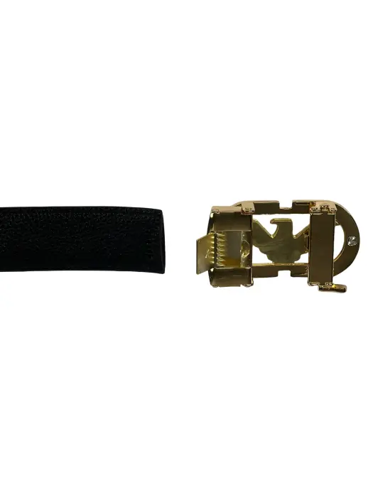 Black Genuine Leather Belts With Automatic Buckle image 4