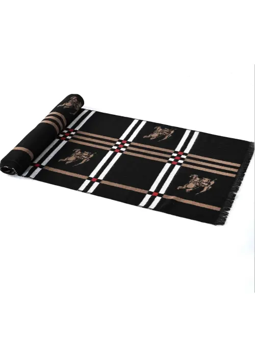 Reversible  Wool Scarf – Black image 2